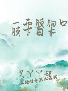 一面膜胸口一面膜下日本