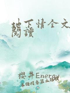 地下情全文免费阅读