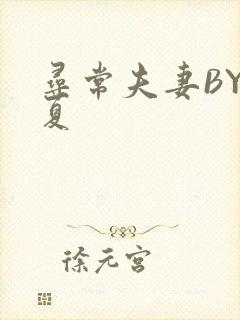 寻常夫妻BY写夏