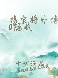 杨家将外传2.0隐藏