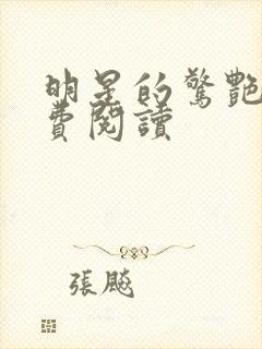 明星的惊艳史免费阅读