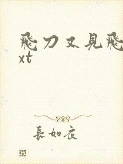 飞刀又见飞刀txt