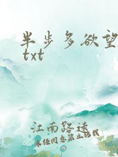 半步多欲望传说 txt