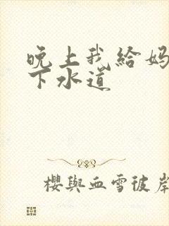 晚上我给妈妈通下水道