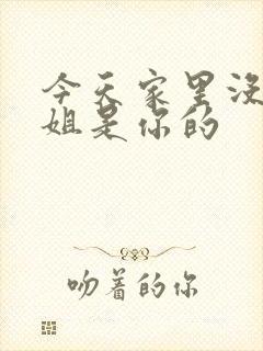 今天家里没人姐姐是你的