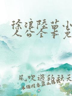 徐浪陆苗小说主人公全本免费