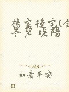 杨家后宅(全)冬儿 暖阳