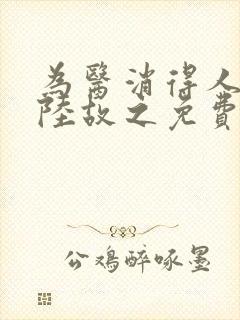 为医消得人憔悴陆故之免费阅读