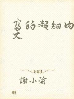 写的超细肉汁水文