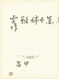 雯雅婷4怎么操作