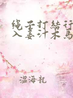 绳子打结行走嵌入姜汁木马