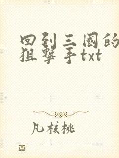 回到三国的特种狙击手txt