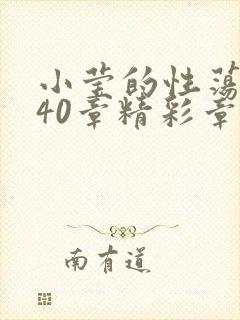 小莹的性荡生活40章精彩章节