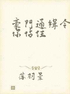 豪门通缉令老婆你站住