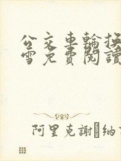 公交车轮换C程雪免费阅读