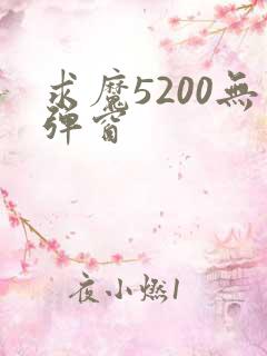 求魔5200无弹窗