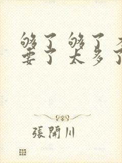 够了 够了 不要了 太多了