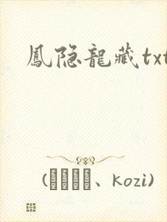 凤隐龙藏txt