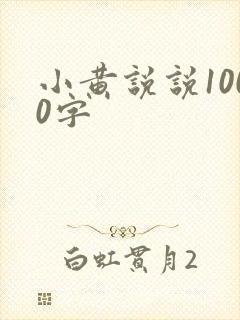 小黄说说1000字