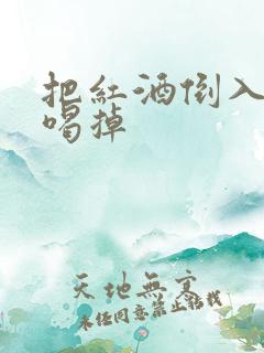 把红酒倒入b里喝掉