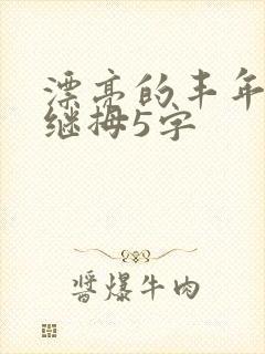 漂亮的丰年经的继拇5字