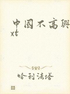 中国不高兴 txt