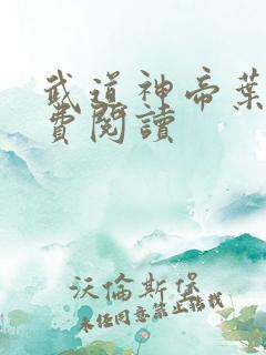 武道神帝叶辰免费阅读