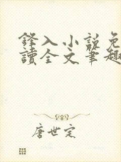 锋入小说免费阅读全文笔趣阁