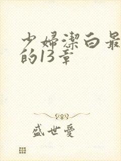 少妇洁白最刺激的13章