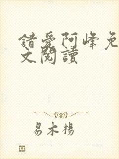 错爱阿峰免费全文阅读