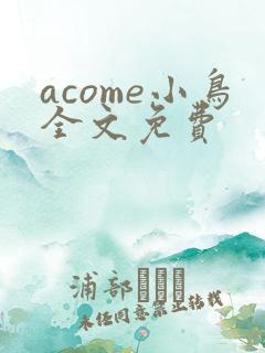 acome小鸟全文免费