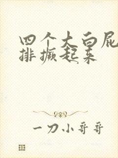 四个大白屁股并排撅起来