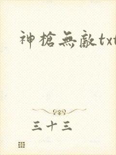 神枪无敌txt