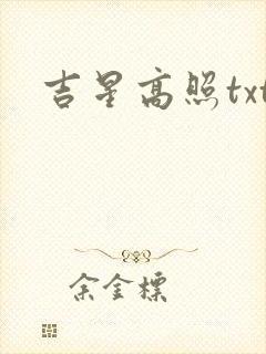 吉星高照txt