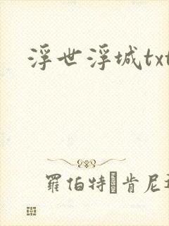 浮世浮城txt