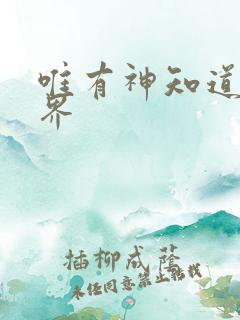 唯有神知道的世界