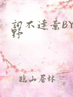 词不达意BY咩野