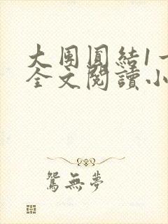 大团圆结1一6全文阅读小说