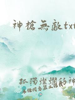 神枪无敌txt