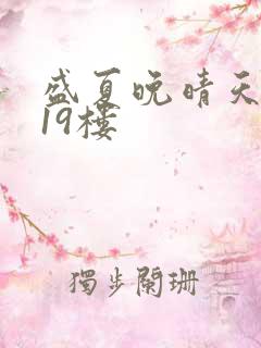 盛夏晚晴天小说19楼