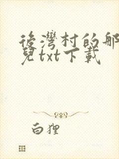 后湾村的那些事儿txt下载