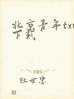 北京青年txt下载