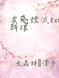 灰飞烟灭txt新浪