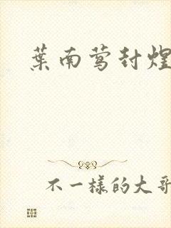 叶南莺封煜小说