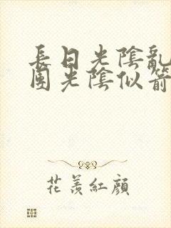 长日光阴乱作一团光阴似箭时渺渺笔