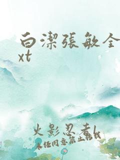 白洁张敏全集txt
