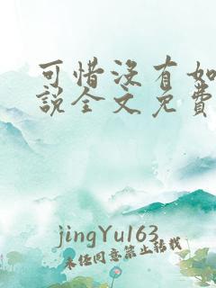 可惜没有如果小说全文免费阅读