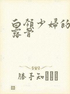 白领少妇的寂寞露骨