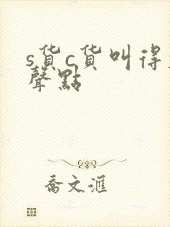 s货c货叫得大声点