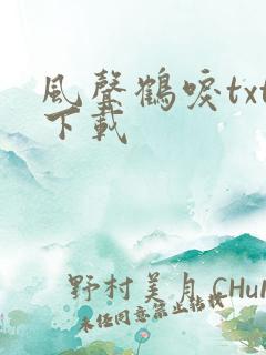 风声鹤唳txt下载